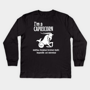 I am a capricorn Kids Long Sleeve T-Shirt